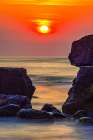 Sunset in Bali, Indonesia, a tropical paradise. Art Print